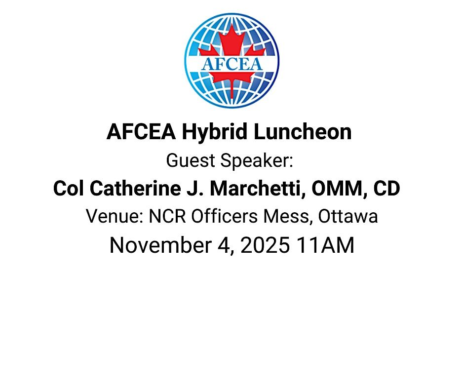 AFCEA November Hybrid LUNCHEON: Col Catherine J. Marchetti, OMM, CD