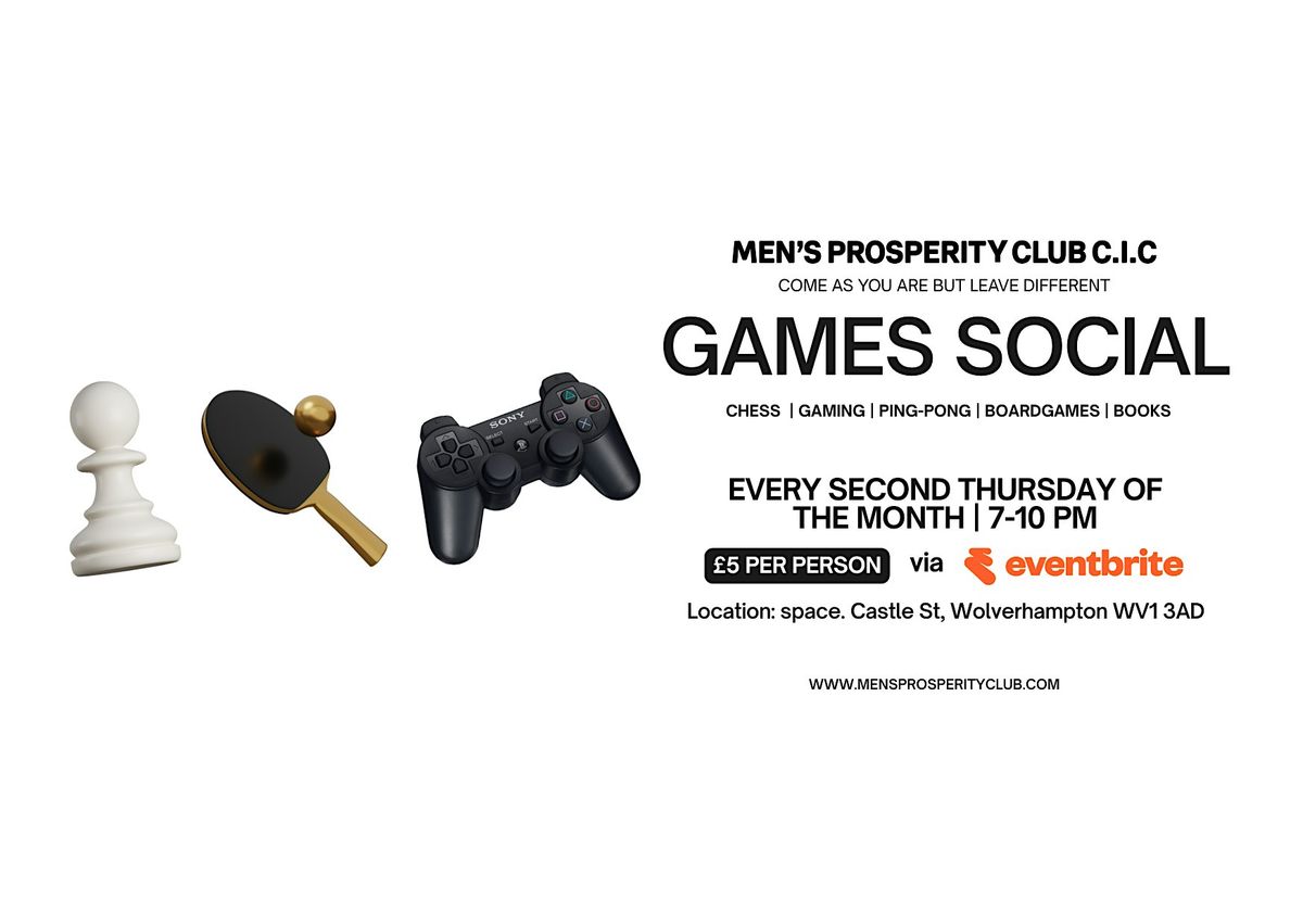 Men's Prosperity Club: Games Social - Wolverhampton