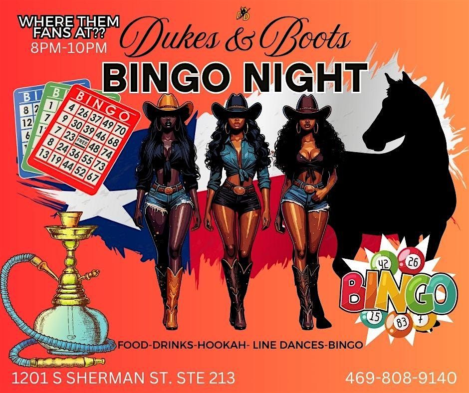 DUKES & BOOTS BINGO