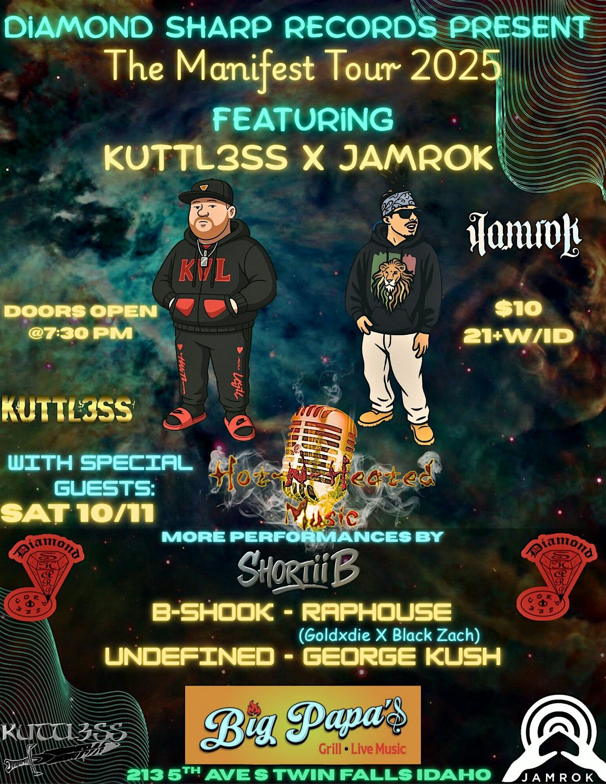 Diamond Sharp Records Presents The Manifest Tour Feat Jamrok & Kuttl3ss