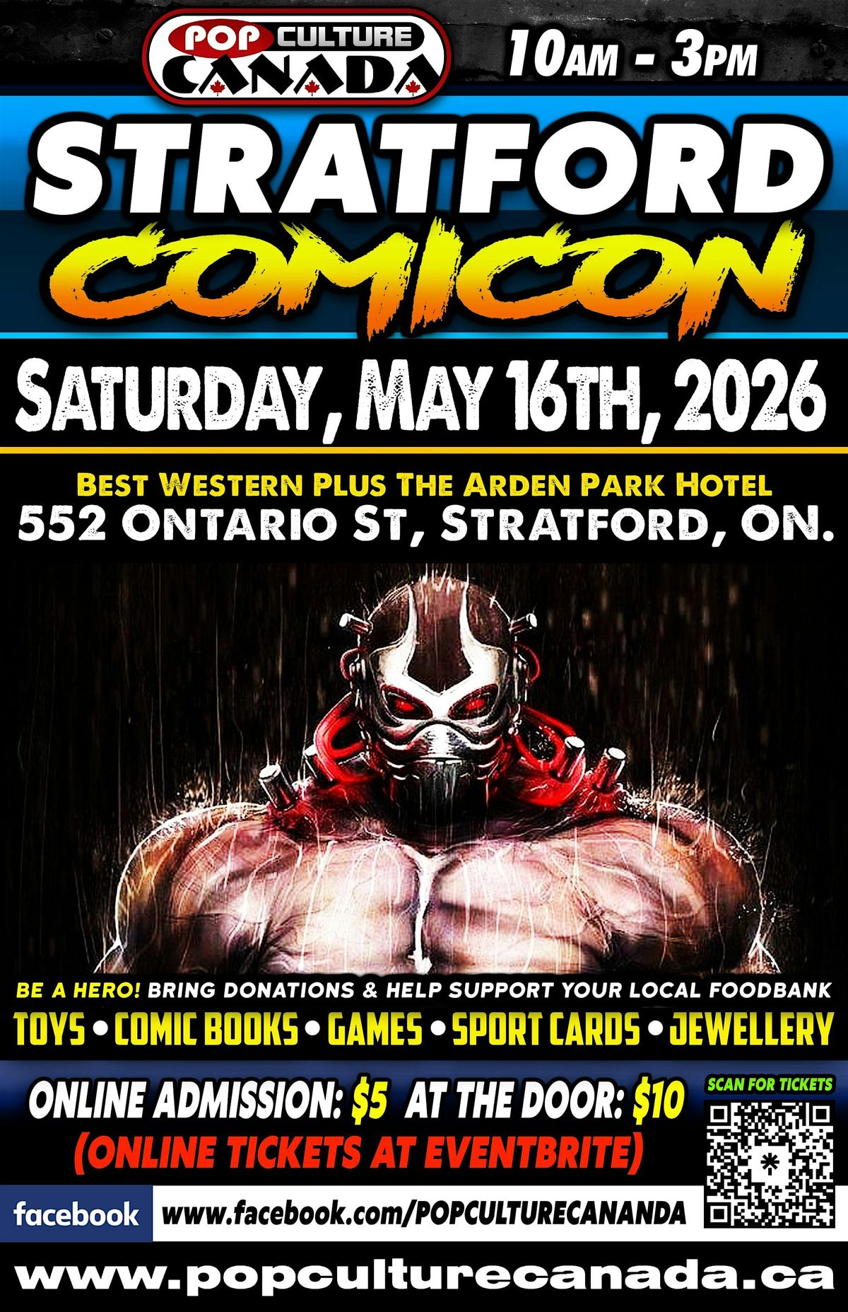 Stratford ComiCon : May 16th 2026 : Comic Con