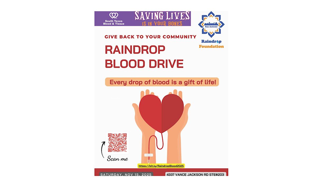 The Gift That Saves Lives \u2013 November Blood Drive at Raindrop Foundation