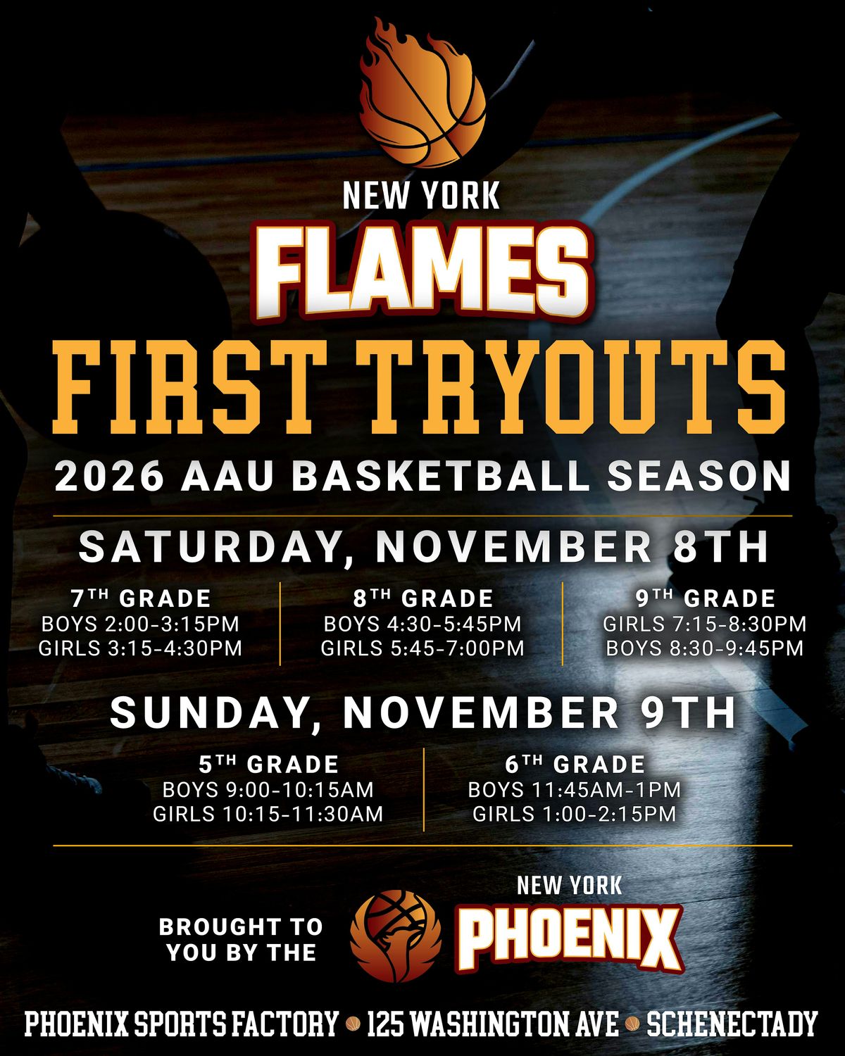 NEW YORK FLAMES TRYOUTS
