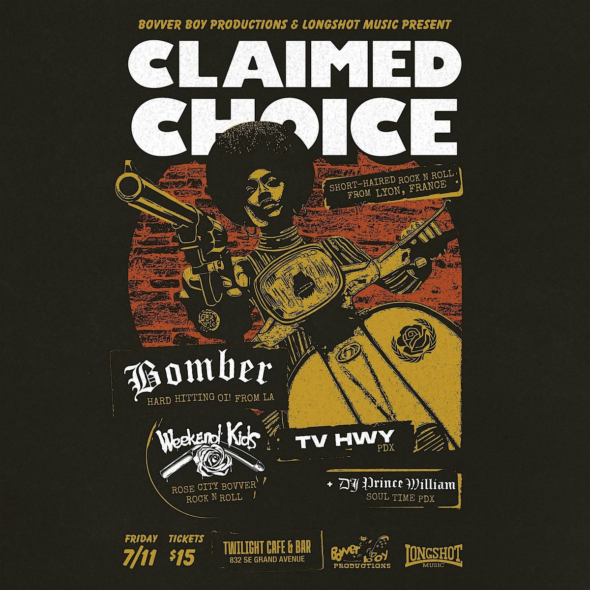 Bovver Boy Productions Presents: Claimed Choice (FRA) @Twilight Cafe & Bar