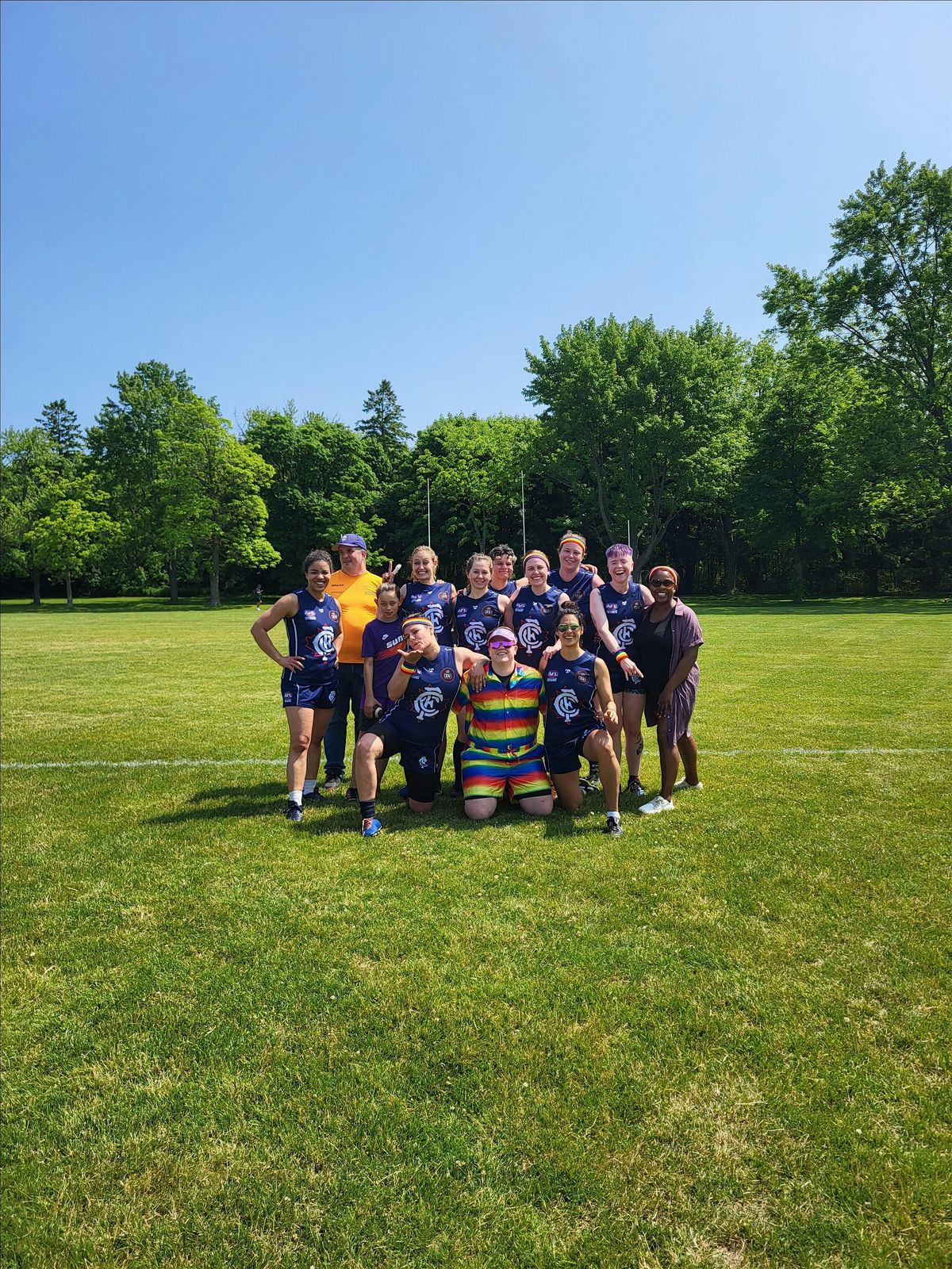 Try aussie rules football - it\u2019s a combo of soccer, hockey, and basketball