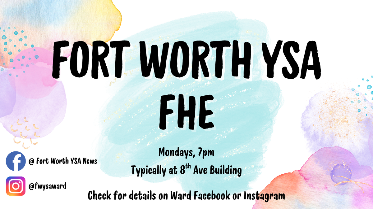 Young Single Adult Family Home Evening