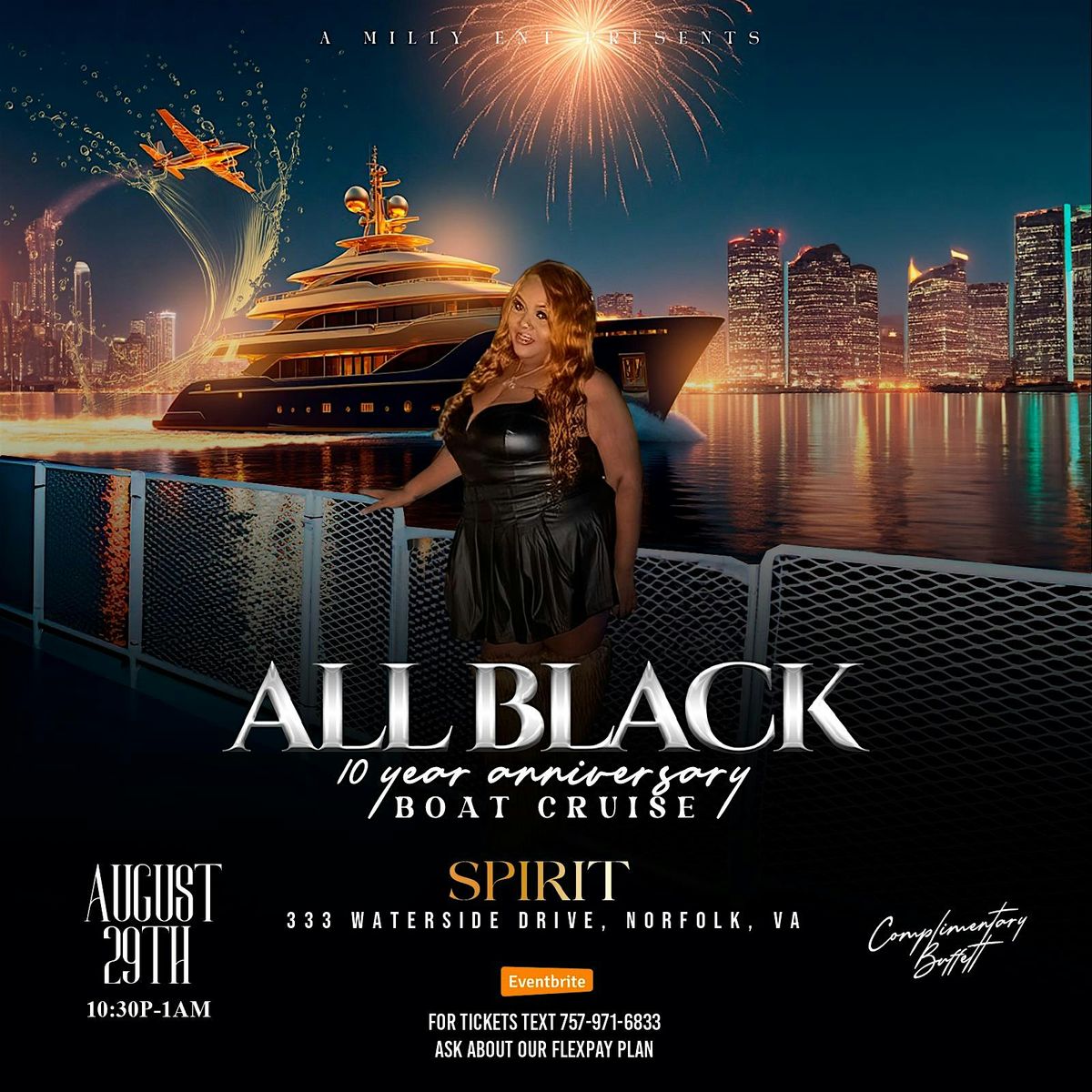 All Black Boat Party