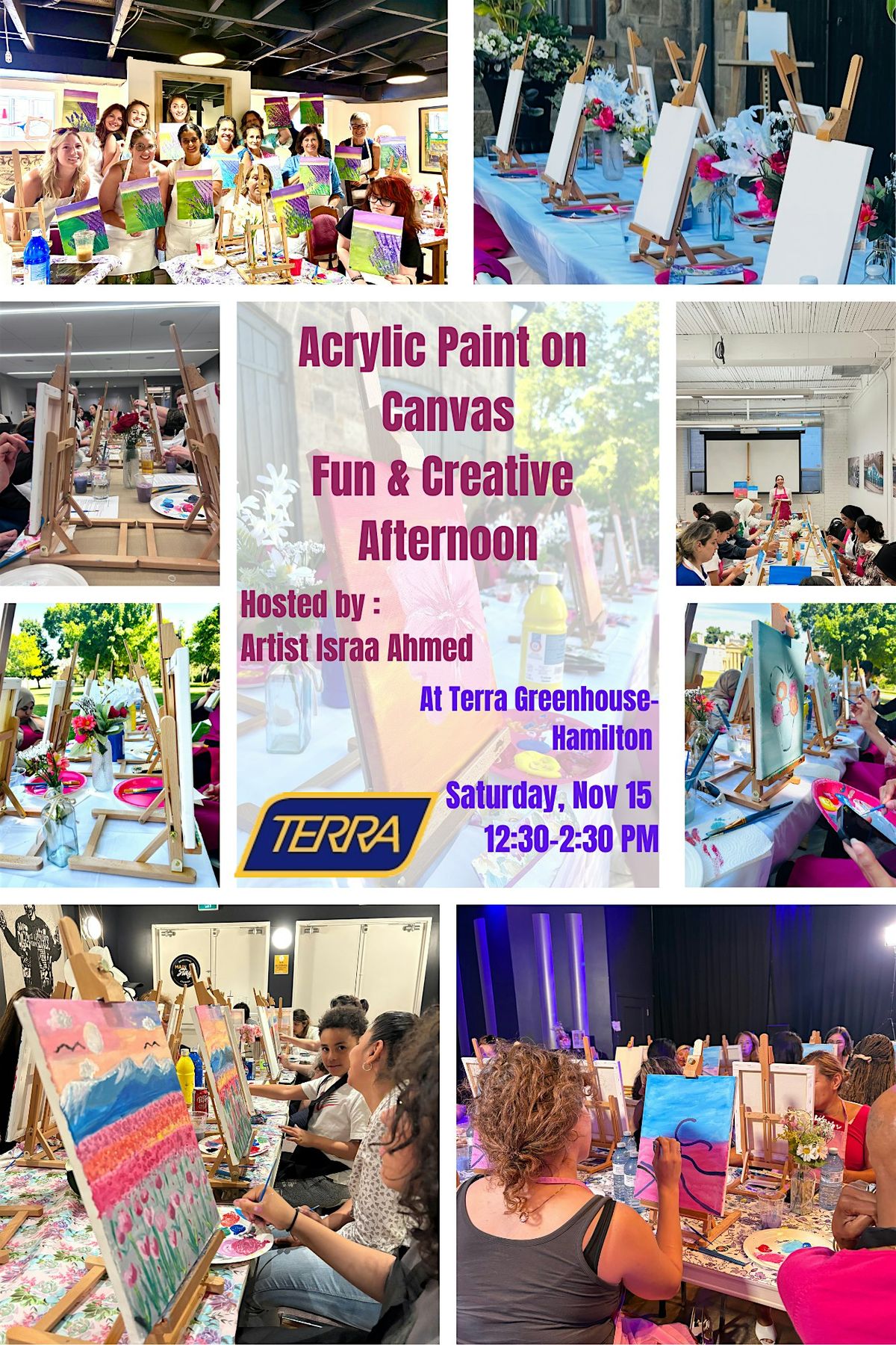 Fun & Creative Paint on Canvas Afternoon \u2013Terra greenhouse Hamilton