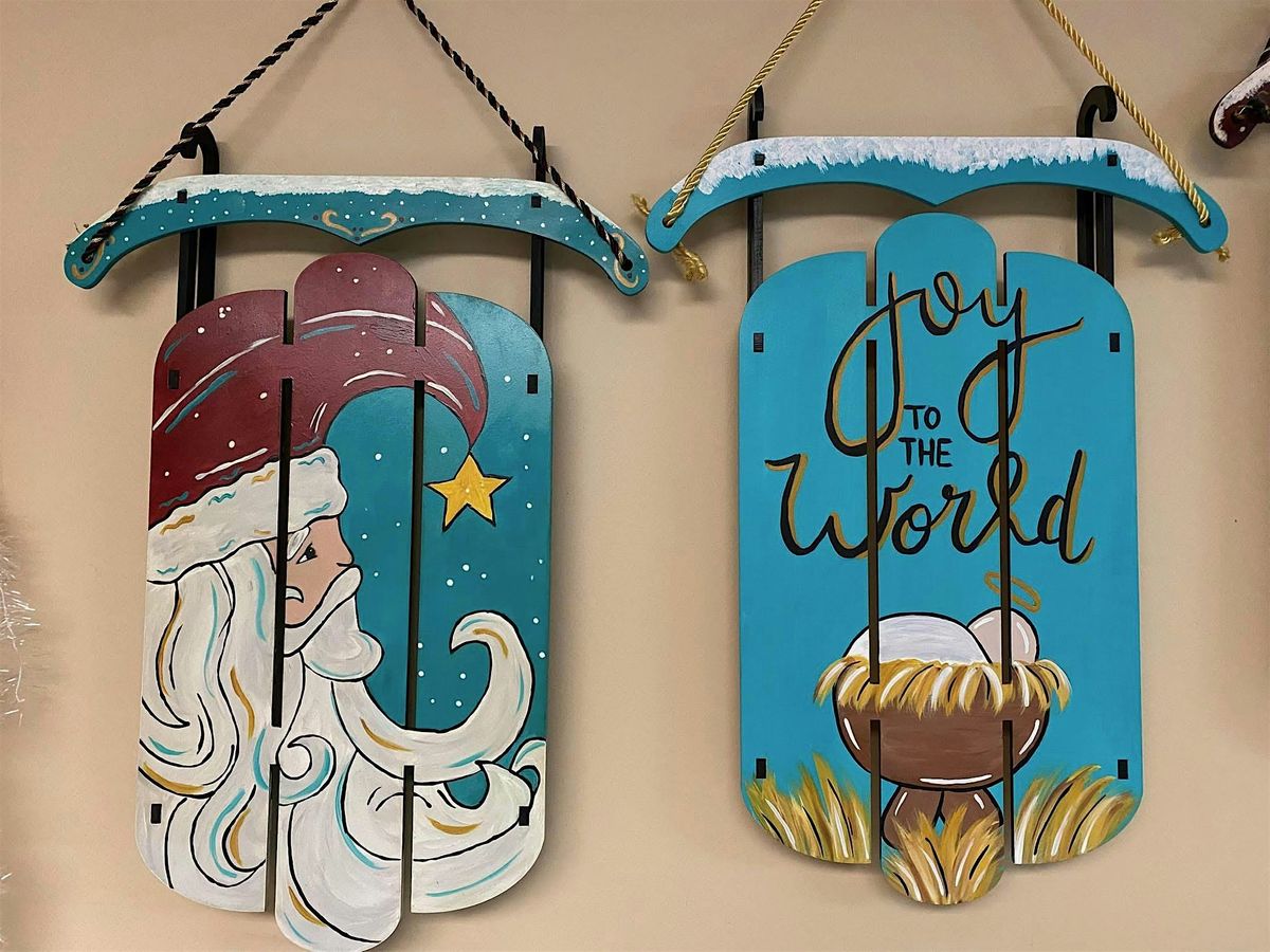 Masterpiece Art Bar Holiday Sled Painting (Ticketed)