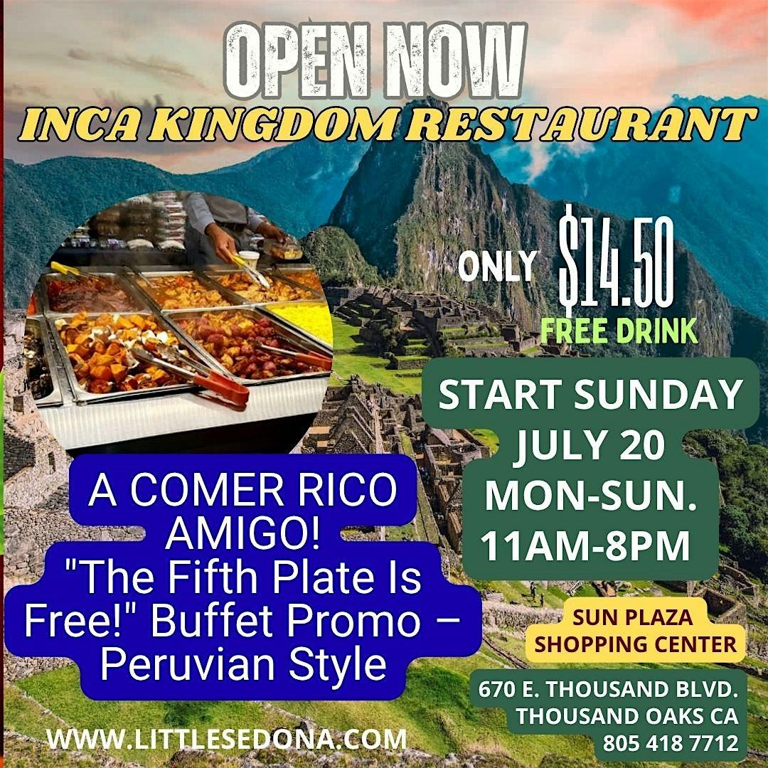 PERUVIAN FOOD - The Fifth Plate Is Free!"