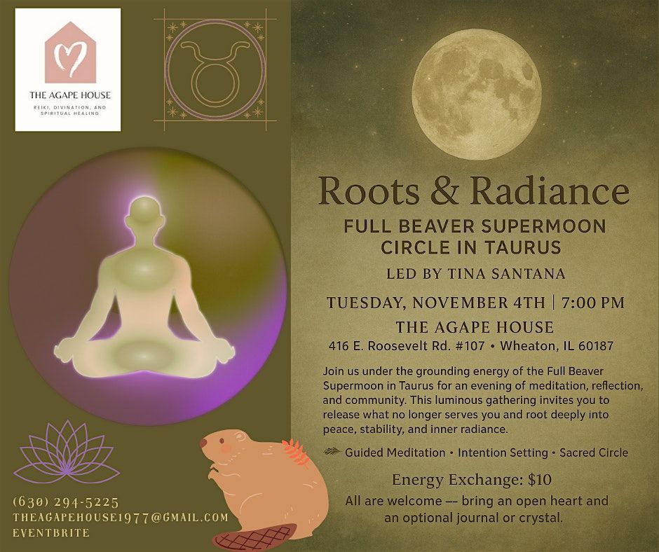Roots & Radiance: Full Beaver Supermoon Circle in Taurus