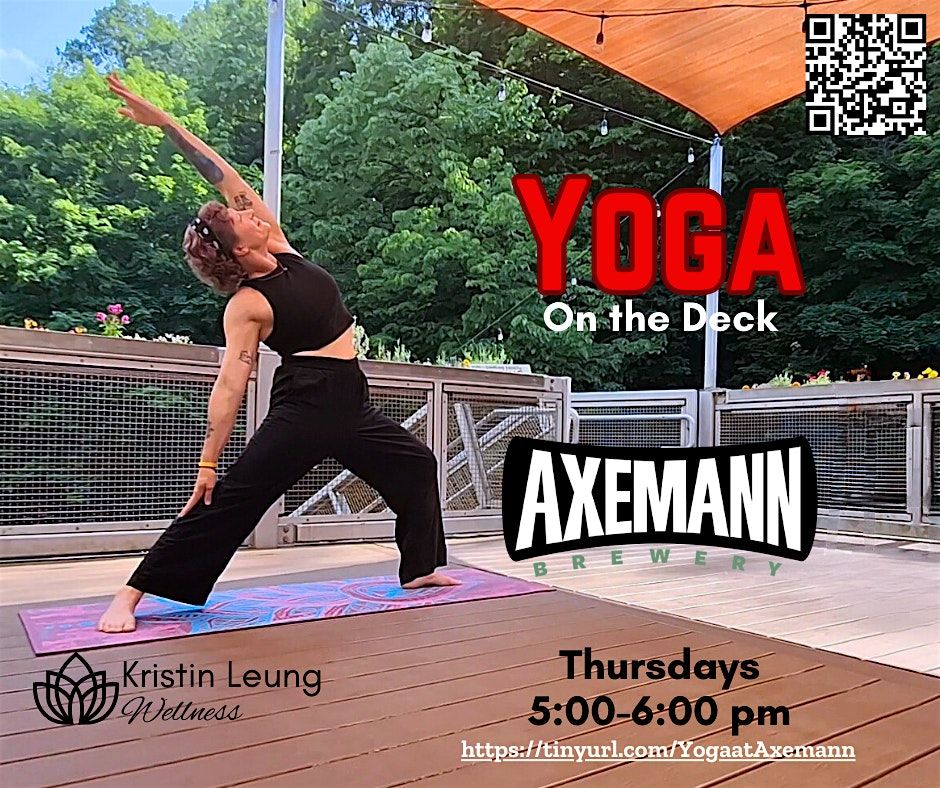 Yoga on the Deck at Axemann Brewery