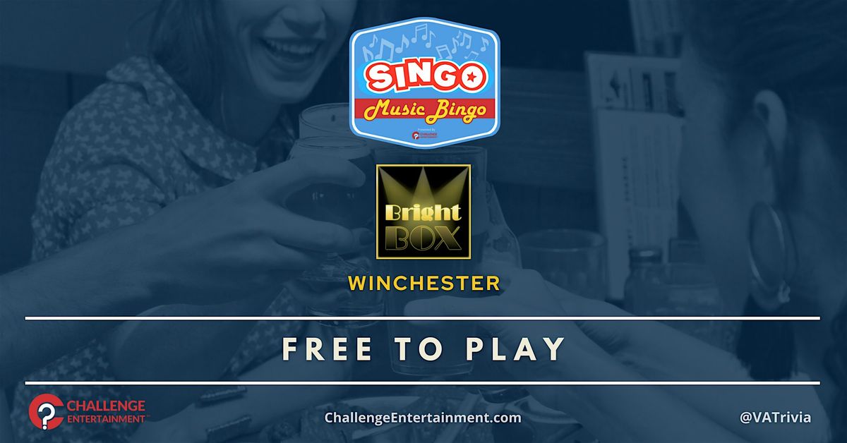 Weekly SINGO Music Bingo Nights at Bright Box - Winchester