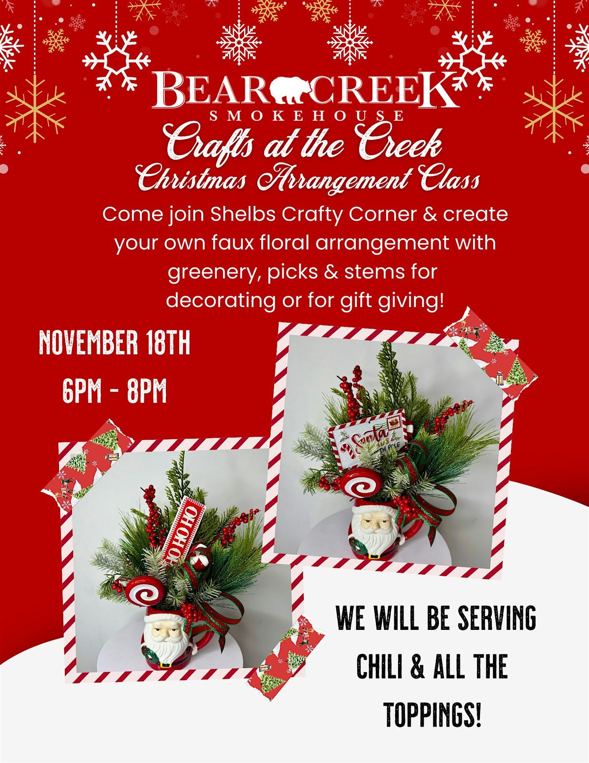 Crafts At The Creek - Christmas Arrangement Class