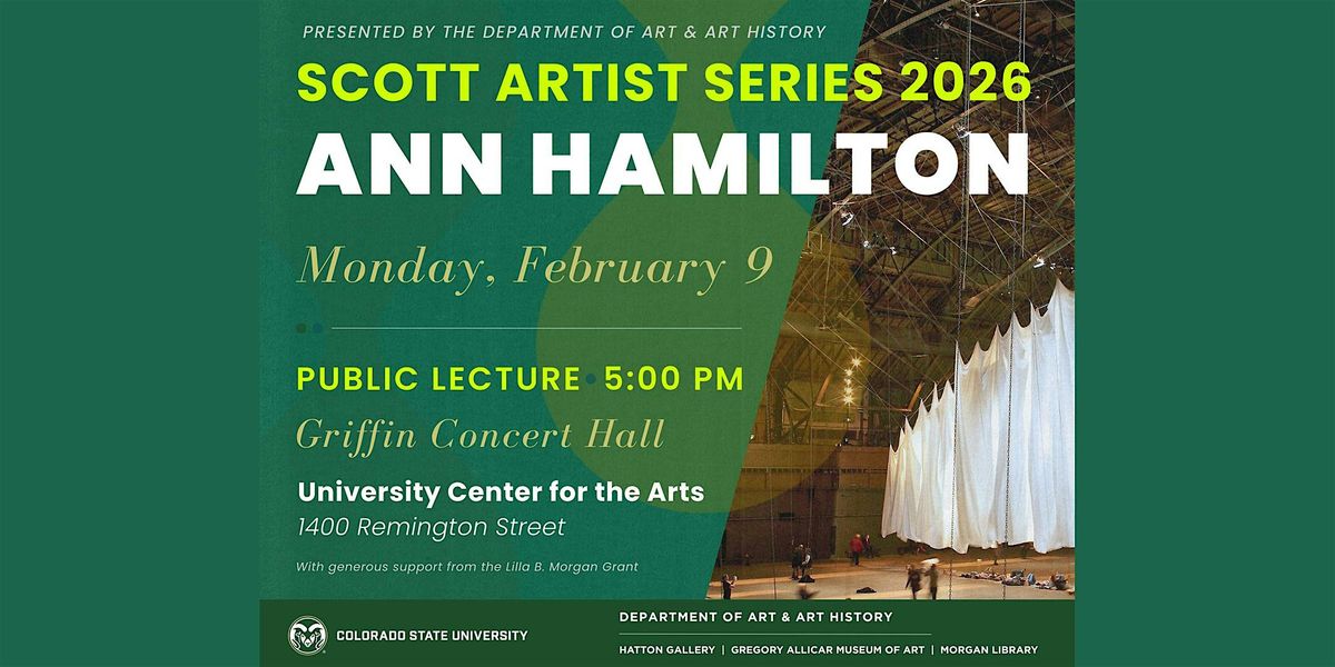 Ann Hamilton: Public Lecture (Scott Artist Series 2026)
