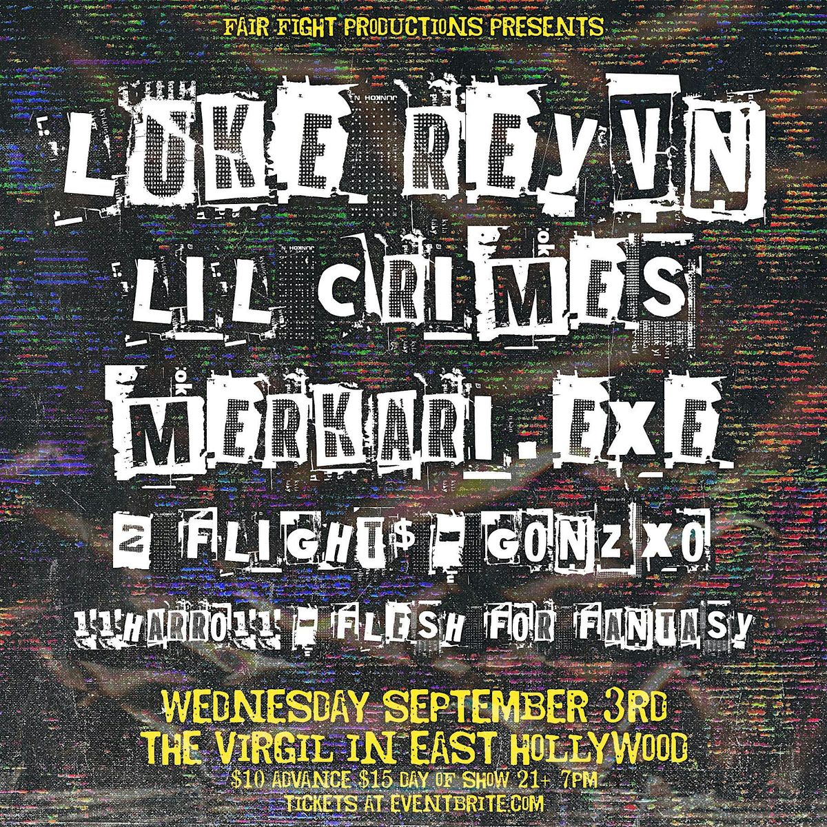 Luke Reyvn w\/ Lil Crimes, Mekari.exe & more @ THE VIRGIL
