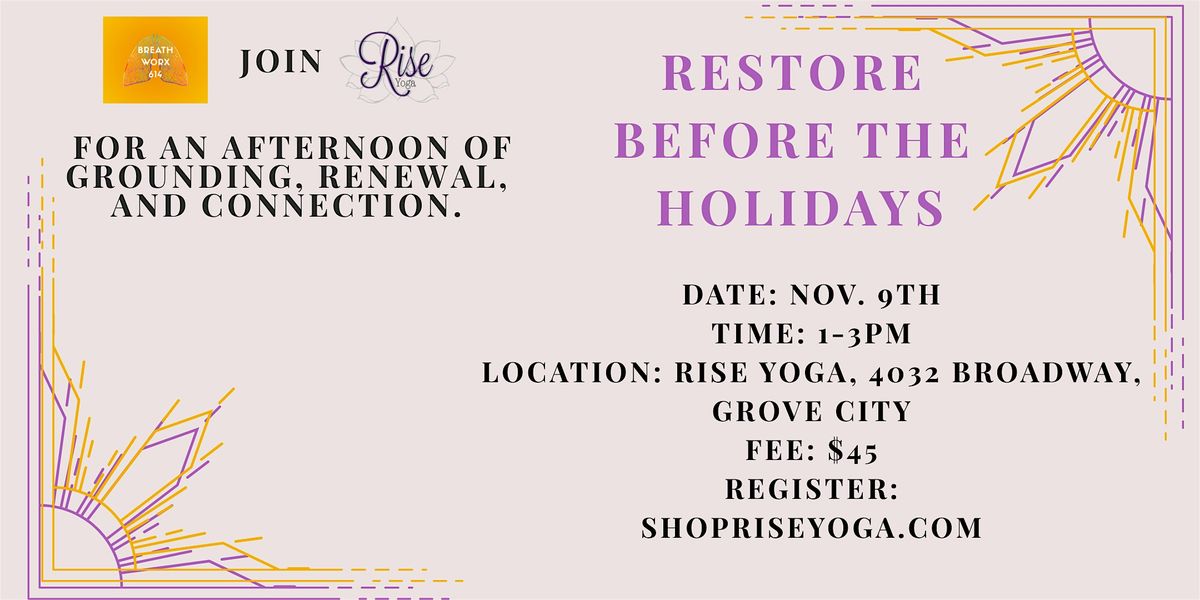 Restore Before the Holidays