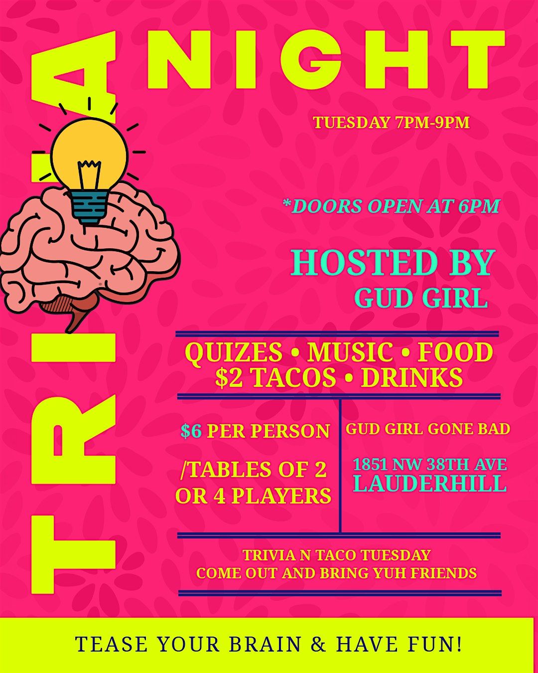 TRIVIA N TACO TUESDAY