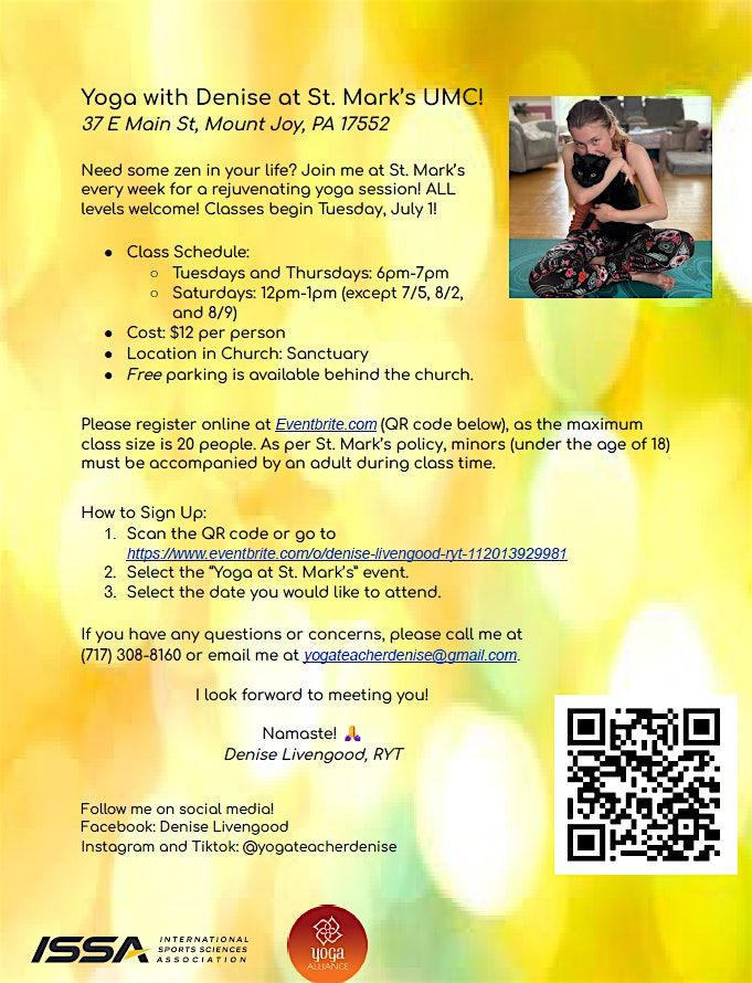 Yoga at St. Mark's (Mount Joy)