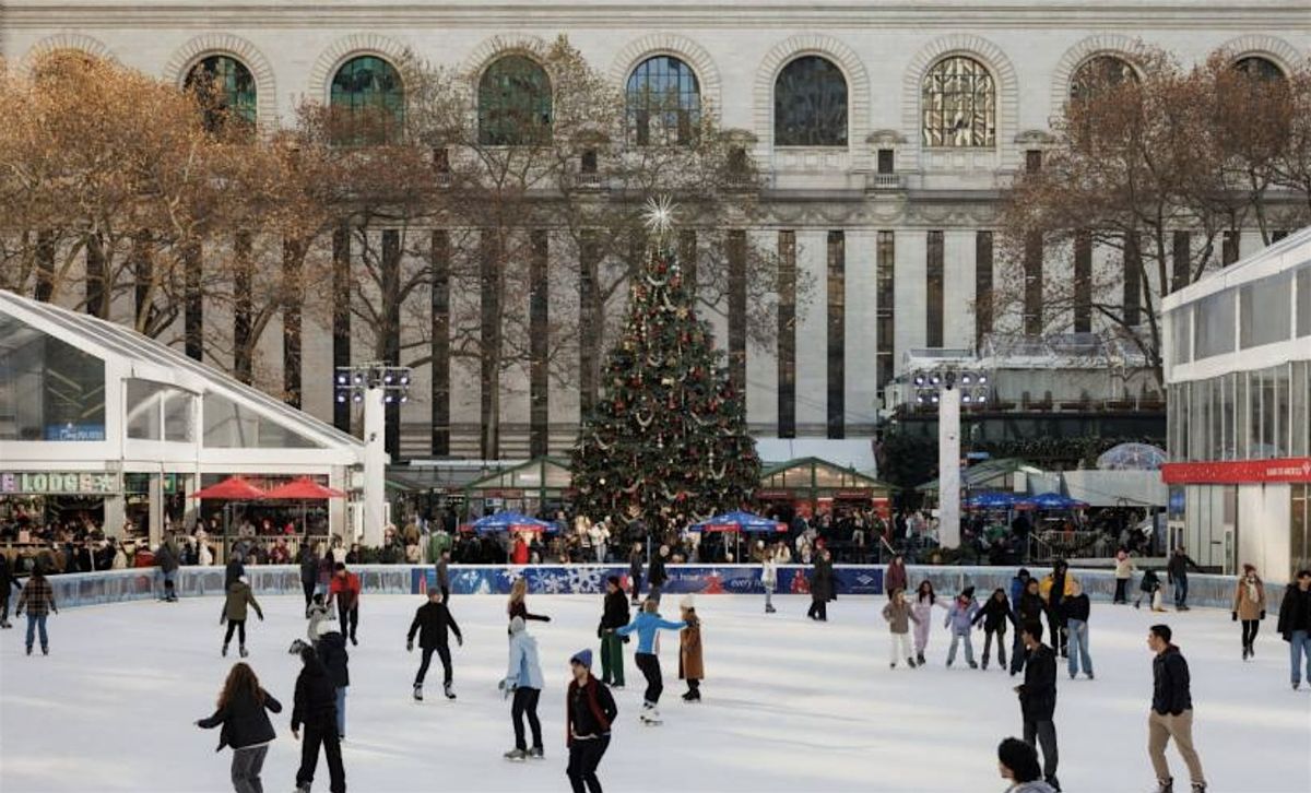 Ice skating at Bryant park