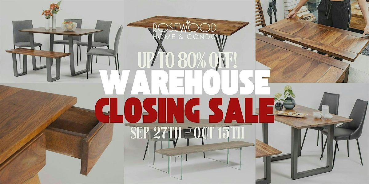 Massive Warehouse Closing Sale | Solid Wood Dining Tables