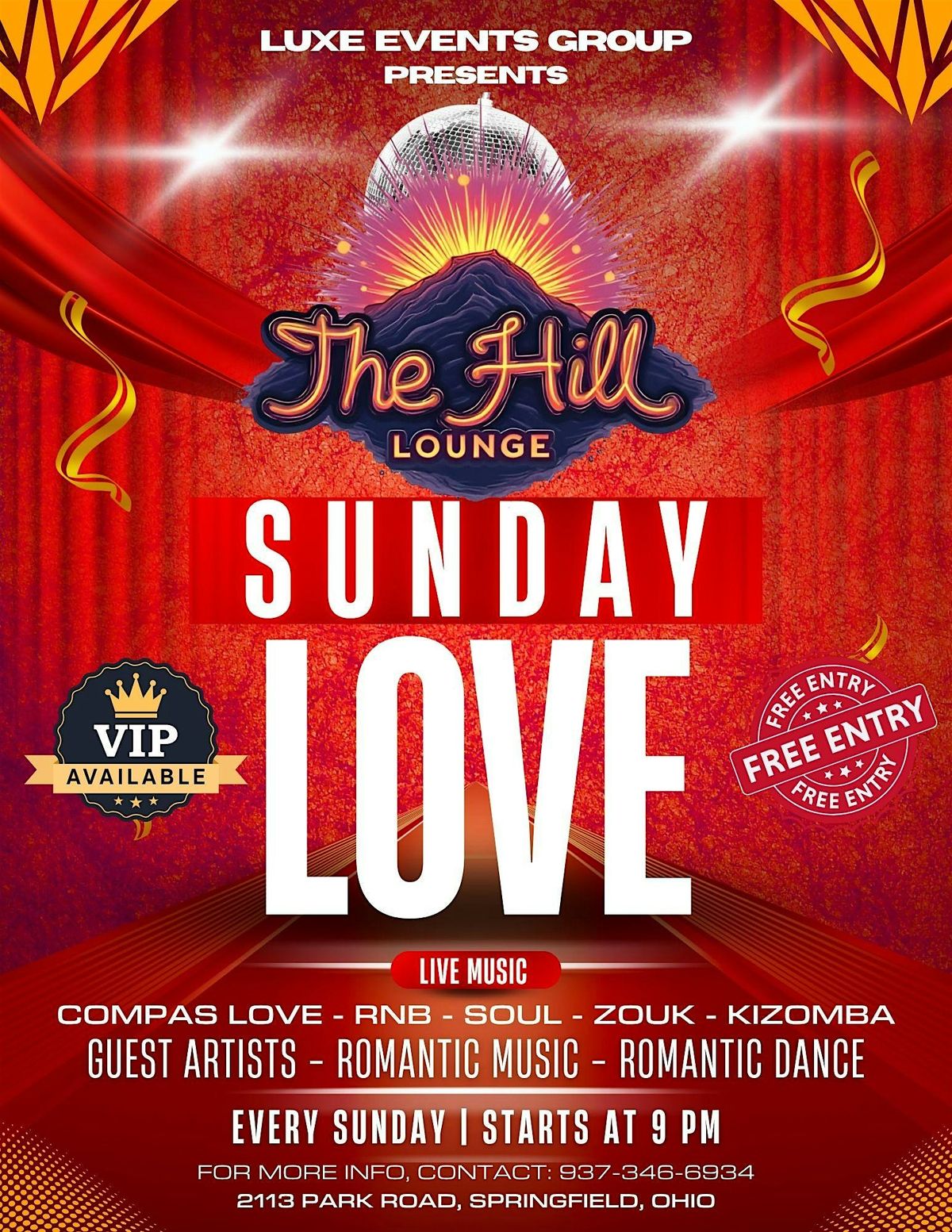 Sunday Love @ The Hill Lounge - Springfield Ohio