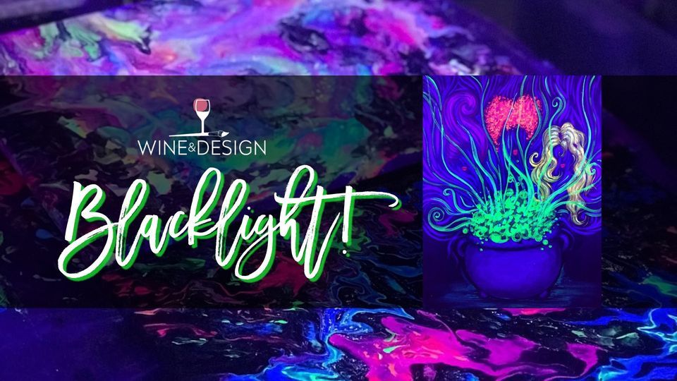 Paint & Sip! Blacklight Hocus Pocus! GLOW IN THE DARK! Wine & Design (Apex, NC) October 14, 2022