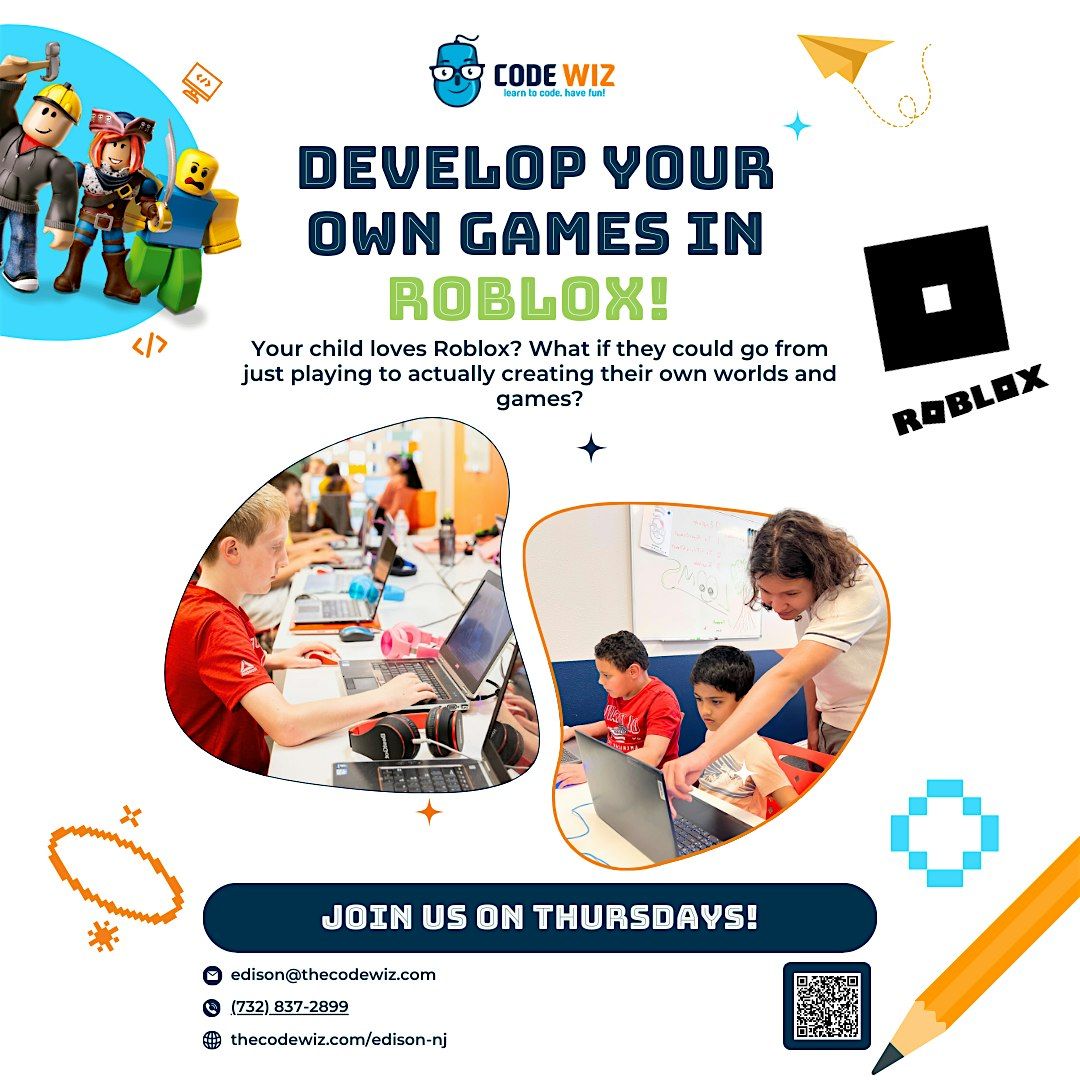 Roblox Game Development Thursdays at Code Wiz Edison