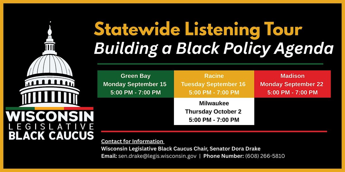Green Bay Town Hall: WI Legislative Black Caucus Statewide Listening Tour