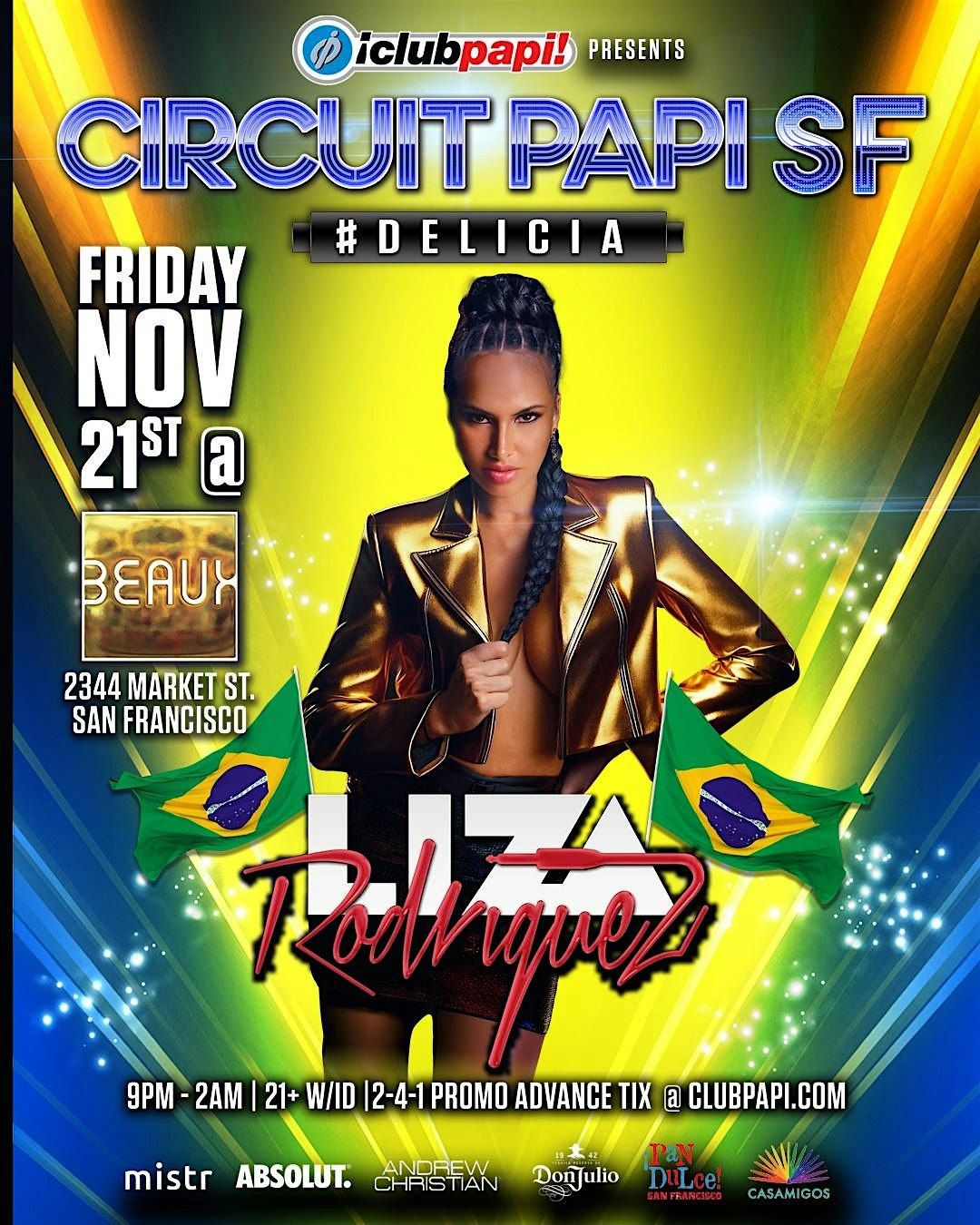 CIRCUIT PAPI SF w\/DJ LIZA RODRIGUEZ(Brazil) @BEAUX IN THE CASTRO