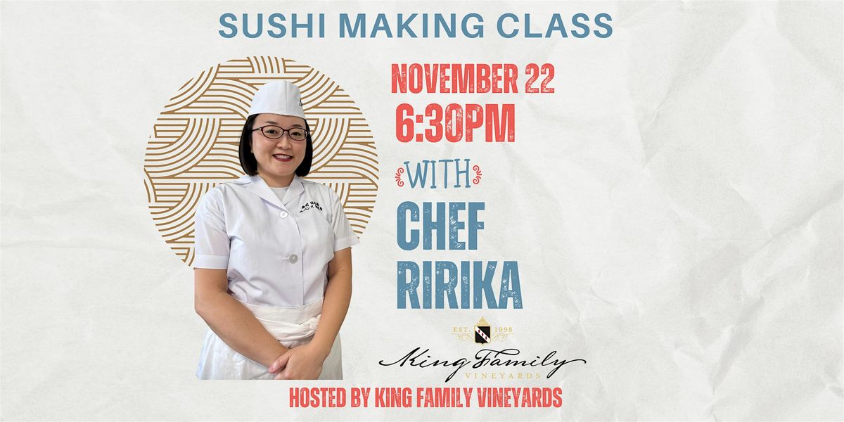Traditional Sushi Making Class with Chef Ririka