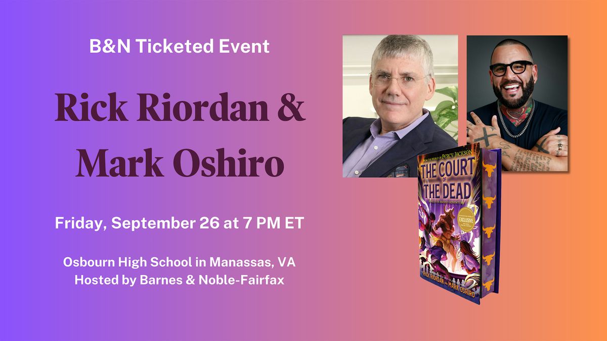 Rick Riordan & Mark Oshiro discuss THE COURT OF THE DEAD in Manassas, VA!