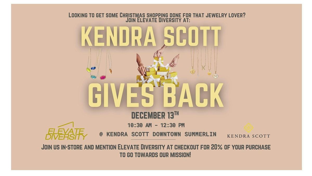 Support Elevate Diversity at Kendra Scott!