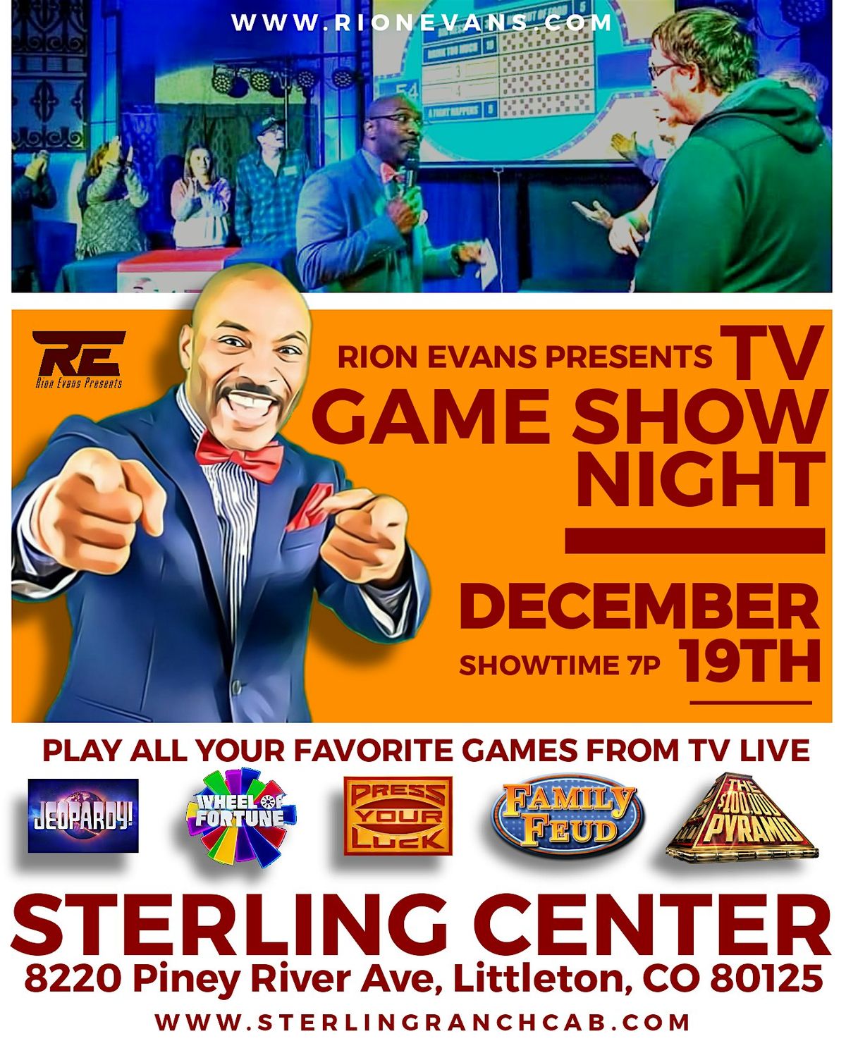 Rion Evans Presents TV Game Show Night at Sterling Ranch