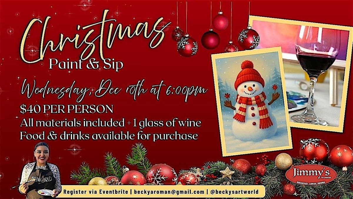 Christmas Paint & Sip