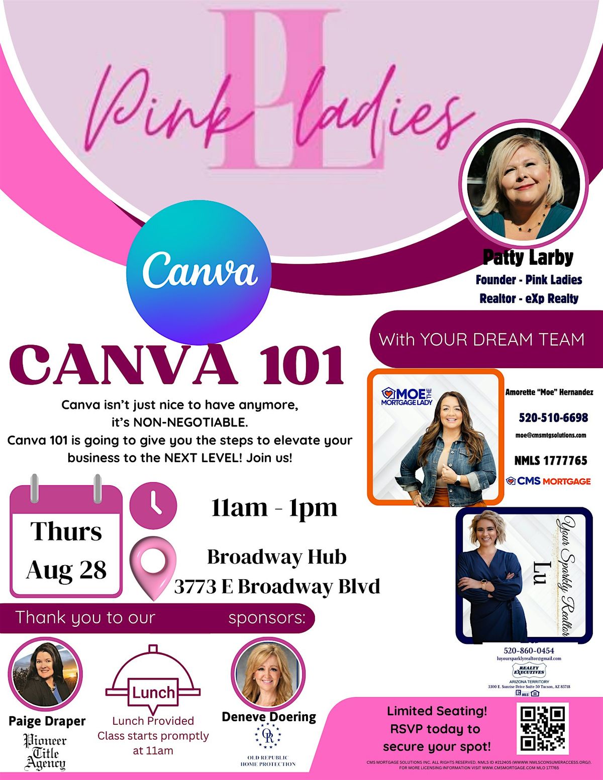 Pink Ladies - Canva 101 Taught by Lu Nu\u00f1o