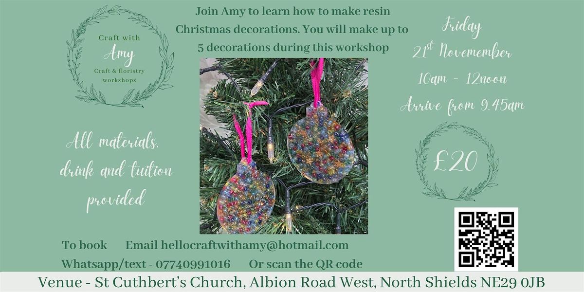 Resin bauble making workshop - daytime session - Craft with Amy