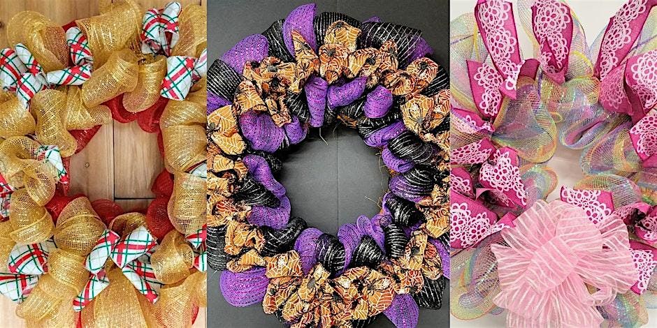Seasonal Deco Mesh Wreath - Kahului