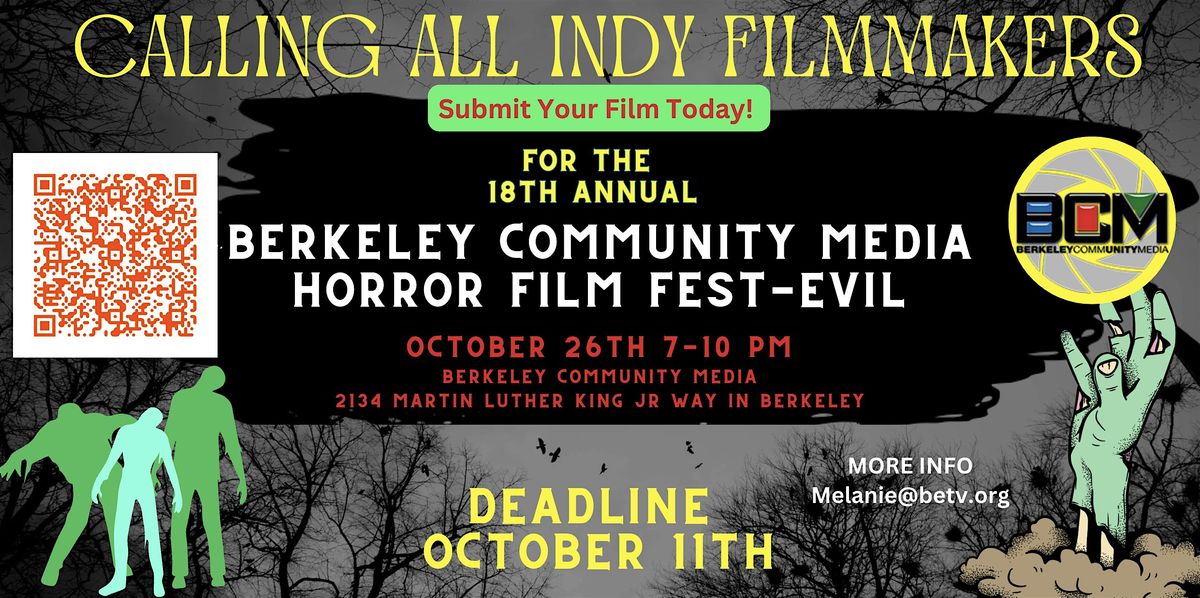 Call for Submissions: 18th Annual BCM Horror Film Fest-Evil