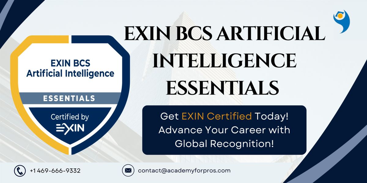 EXIN BCS Artificial Intelligence Essentials Training in Morristown, NJ