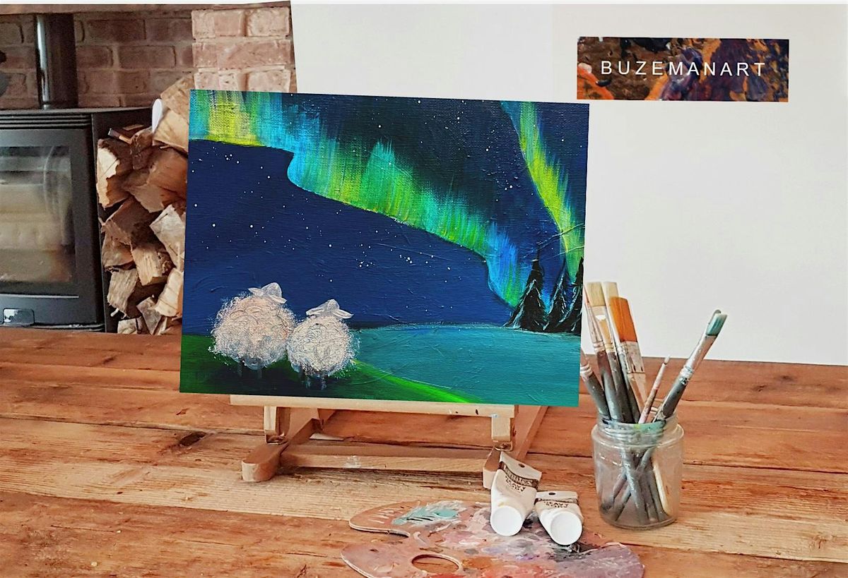 Painting class  \u2018Northern Lights\u2019 @ Waters\u2019 Edge Visitor Centre, Humberside