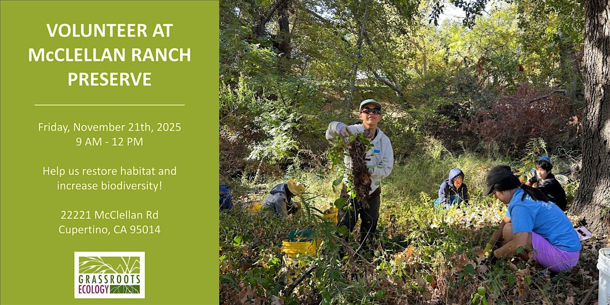 Volunteer Outside at McClellan Ranch Preserve