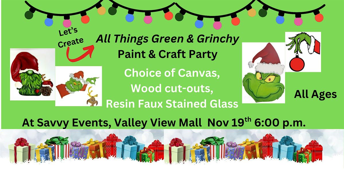 All things Green & Grinchy  Paint & DIY Party
