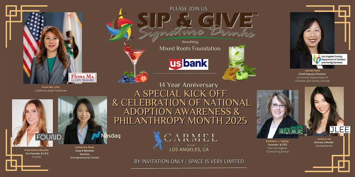 SIP & GIVE: A Special Kick Off- National Adoption & Philanthropy Month 2025