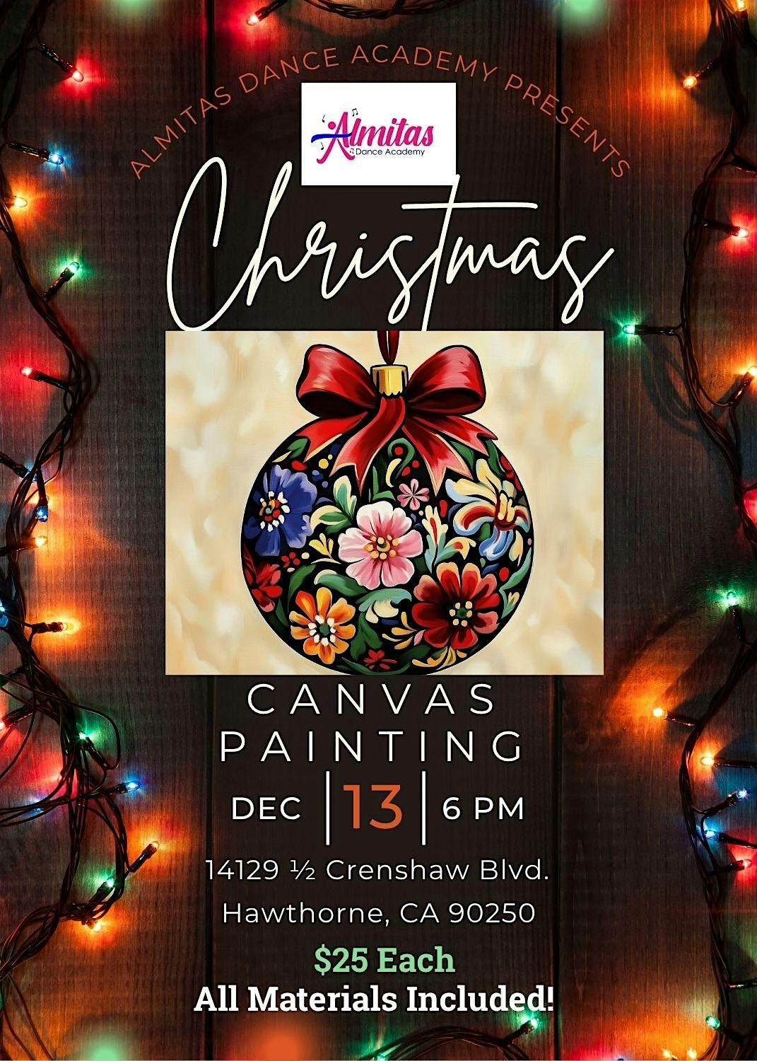 Mexican Christmas Canvas Painting Night!