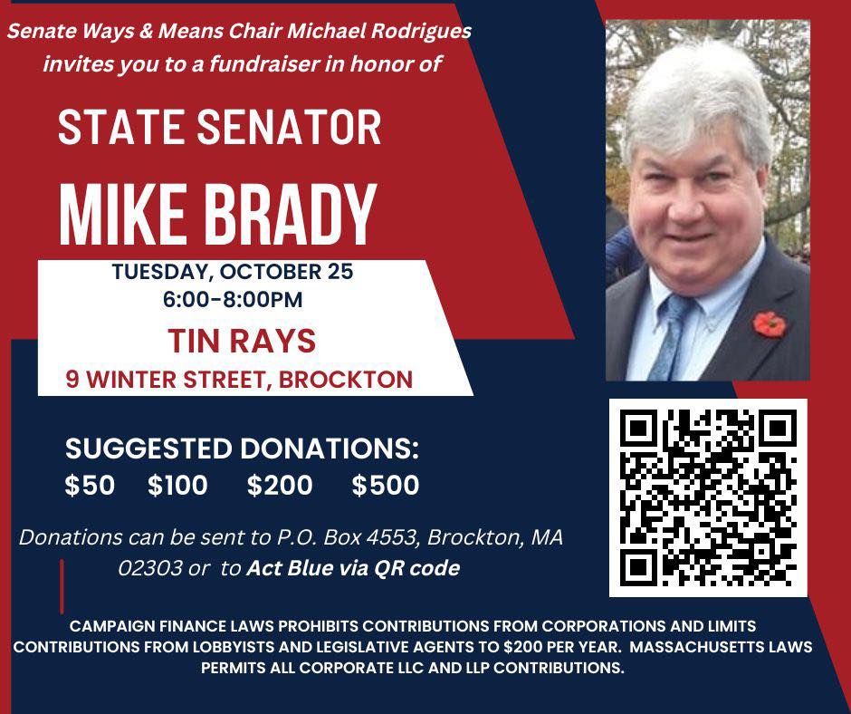 Fundraiser to Support State Senator Michael Brady