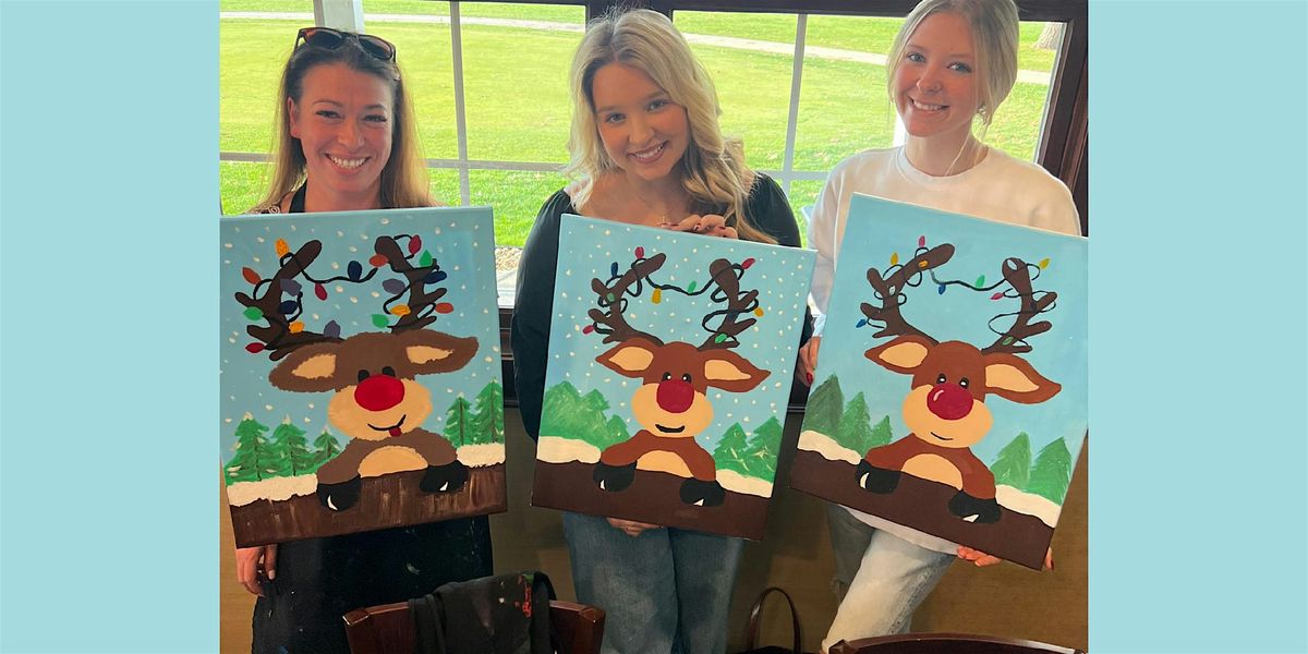 Christmas Rudolph Paint Party in Kirtland