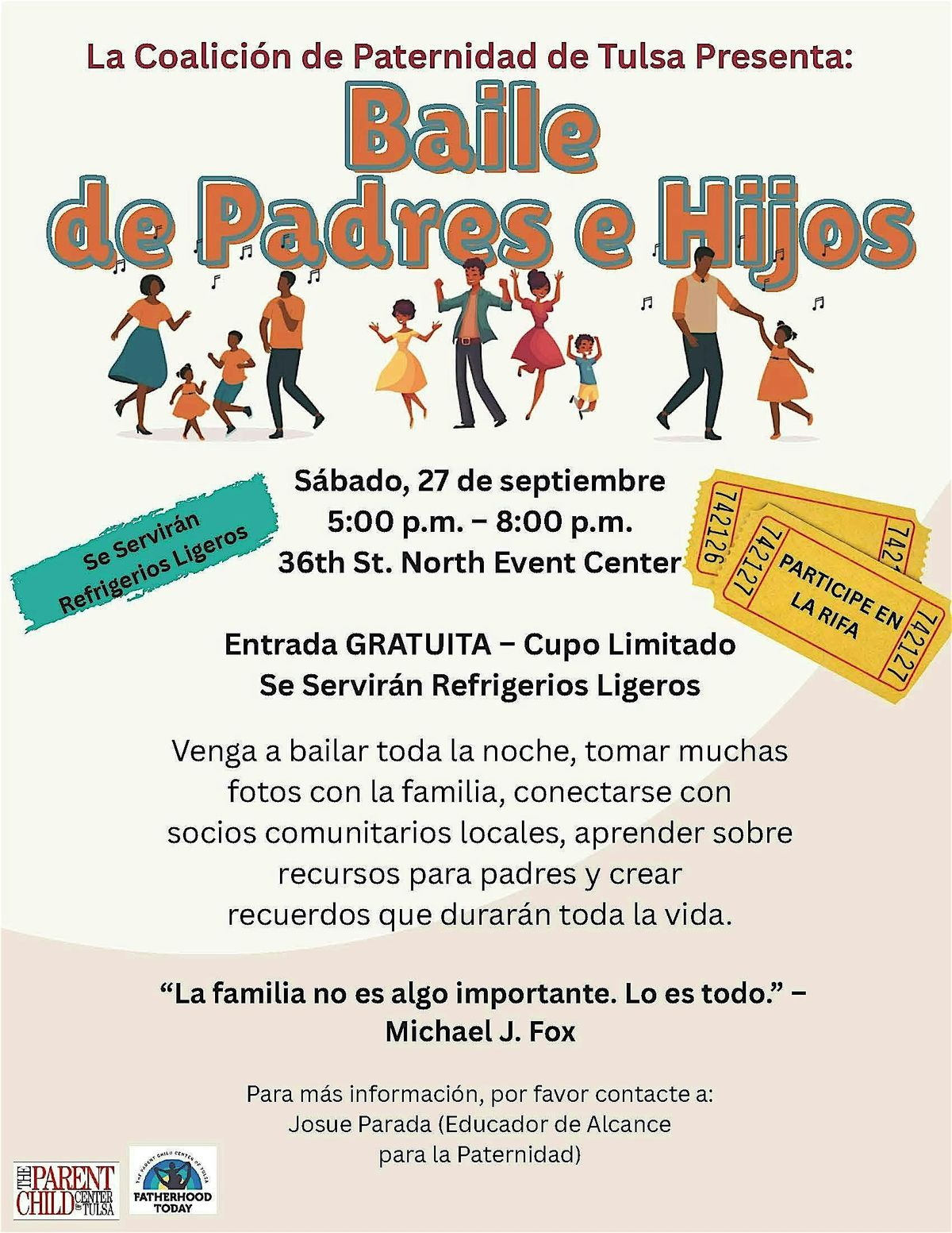 La Coalici\u00f3n de Paternidad de Tulsa Presenta: Baile de FAMILIA