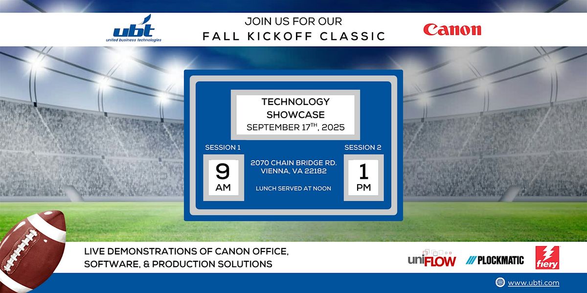UBT's Fall Kickoff Classic Technology Showcase