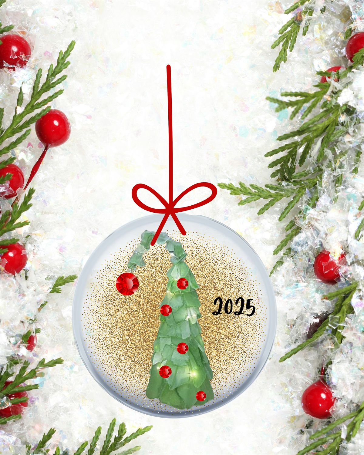 Grinch-Tree Seas Glass Ornament